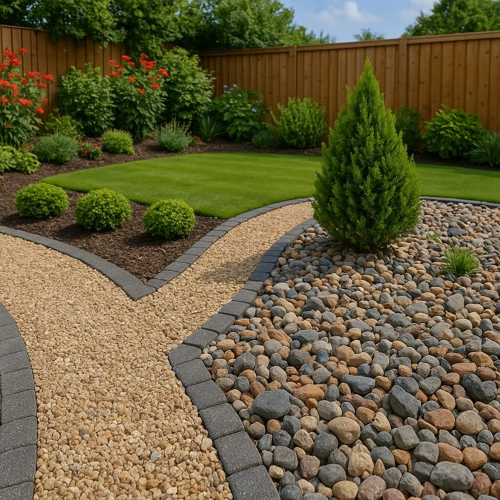 Devon landscaping gravel and stone areas